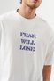 Emotions Back Design Detailed Crew Neck Oversized T-Shirt - 3