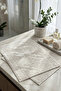2-Piece Jacquard Bathroom Foot Towel Set - High Absorbency Premium Stone Color Bath Mat - 4