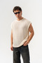 Ethereal Crew Neck Sleeveless Knitwear T-Shirt