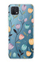 Oppo A15 / A15S Compatible Lale Floral Print Transparent Phone Case