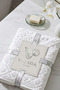 2-Piece Jacquard Bathroom Foot Towel Set - Premium Cotton Piece White Bath Mat - 3