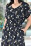 V-Neck Gipeli Viscose Dress 6Y024 - 4