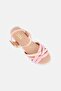 Kids Girl Leather Adjustable Buckle Sandals, Beige - 3