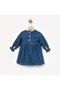 Girls' Daisy Embroidered Denim Dress - 3