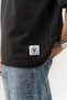 Unfinished Basic Crew Neck Stitch-Free Sleeve Detail Oversized T-Shirt - 4