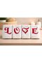 Love Embroidered 4-Piece Hand Towel Set 30X50 Decorative Towels