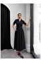 Pri̇ncess g Shirt Collar K Belt Detailed Dress Black - 4
