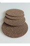 Rubberized Cork Coasters Thin Diameter 11cm Thickness 3mm 4 Pieces