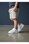 Plain White Sneakers Model Velcro Children's Sports Shoes - 2