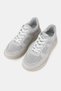 Women's Gray Suede Genuine Natural Leather Lace-Up Sneaker Casual Shoes - 2