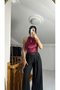 Relaxed Pleated Palazzo Pants - 7