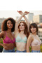 Women's Tulle Sheer Wired 3-Pack 3 Color Bra Bb2371 - 4