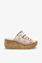 Flora Women's Genuine Leather Filler Slipper - Stone