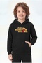 Kangaroo Pocket Hooded Printed Detailed Boys' Sweatshirt - 3