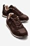 Sahra Brown Suede Genuine Leather Women Sneakers