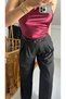 Relaxed Pleated Palazzo Pants - 6