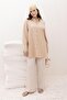 Linen Shirt with Slit Detail on the Cuff