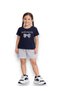 Girls’ T-Shirt & Woven Striped Shorts Set - 5