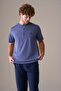 Men's Short Sleeve Buttoned Collar 100% Cotton Pajama Set Petrol - 3