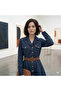Women's Denim Dress with Buttons Trend - 3