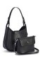 Clim592-1C Women's Double O Shoulder Bag Black - 2