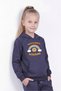 Kangaroo Pocket Hooded Girls' Sweatshirt with Print Detail - 3