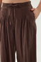 Elastic Waist, Pleated Wide Leg Trousers - 6