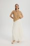 Aurore Lace Detail Ecru Skirt - 6