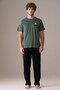 Men's Short Sleeve 100% Cotton Pajama Set Green