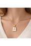 Steel Mother-Of-Pearl Letter N Pendant - 2