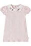 Popees Baby Girl Pink Bamboo Cotton Dress – Floral Embroidered Collar & Puff Sleeves | Cute & Comf