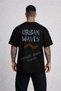Men's Oversized T-Shirt Urban Waves Printed 100% Cotton T-Shirt Comfortable Fit - 2