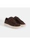Men's Brown S Suede Sports Shoes with Internal Lacing Detail