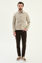 Düz Slim Fit Shirt Collar Bag Pocketed Spring Men's Coat Beige - 39661.26Y - 3