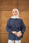 Women's Striped Detailed Casual Shirt Navy Blue - 4