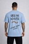 Men's Oversized T-Shirt Urban Waves Printed 100% Cotton T-Shirt Comfortable Fit - 2