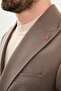 Plain Slim Fit Wide Collar Double-Breasted Pants Elastic Waist Men's Suit Mink - 45436.26Y - 2