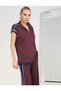 Buketli̇ Women's D Mock Neck Zippered Moon Sleeve Top and Loose Pants Top and Bottom Two-Piece Set - 3