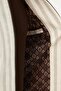 Striped Slim Fit Shirt Collar Yandan Pocketed Men's Coat Ecru-Beige - 39662.26Y - 6