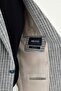 Striped Slim Fit Mono Collar Pocket Men's Jacket Navy Blue - 41486.26Y - 7
