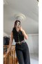 Gold Button Detail Vest Sets - 9