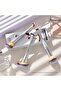 Face Makeup Brush Set 3pcs Double Sided Makeup Brushes for Foundation Contour Blush Quiet Gray T521 - 6