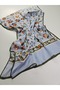 Luxury Voile Silk Shawl Hijab Foulard Scarf Shawl Floral Pattern 70 X 180 cm - 2