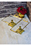 Bayram Duo 2-Piece Metal Cast Iron Footed Presentation Plate Set (Sugar Bowl)