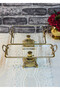 Bayram Duo 2-Piece Metal Cast Iron Footed Presentation Plate Set (Sugar Bowl) - 3