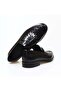 Black Color Laceless Genuine Leather Men's Shoes - 2