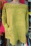 Authentic 100% Cotton Knitwear Single Pocket Washable Hair Knit Boat Neck Sweater - 2