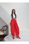 Women's Double Atlas Fabric Pleated Leg Elastic Pants - 8