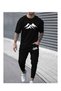 Dag Printed Sweatpants and T-Shirt - Jogger Pants T-Shirt Bottom Top Sweatpants Set Crew Neck