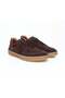 Brown Lace-Up Genuine Leather Suede Men's Shoes